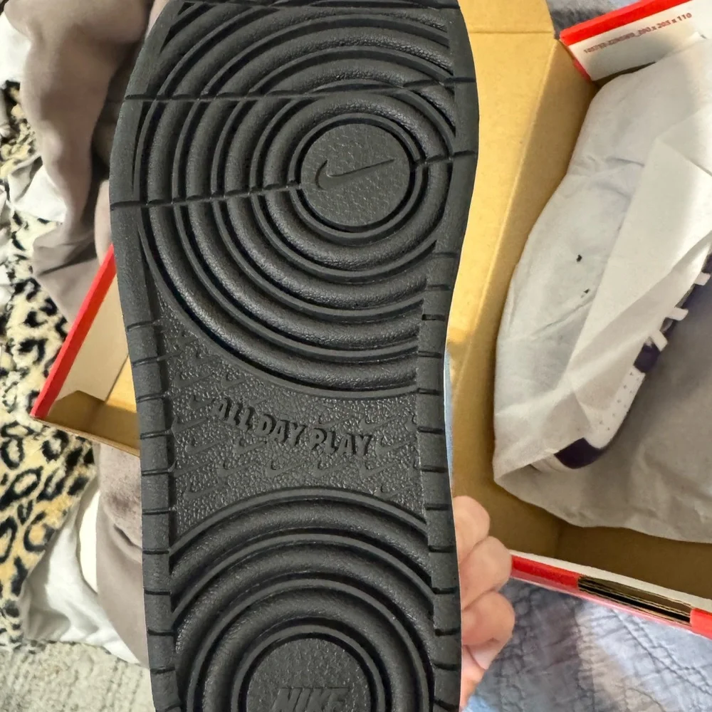 Nike Kids Purple, White & Light Blue High-Top Sneakers